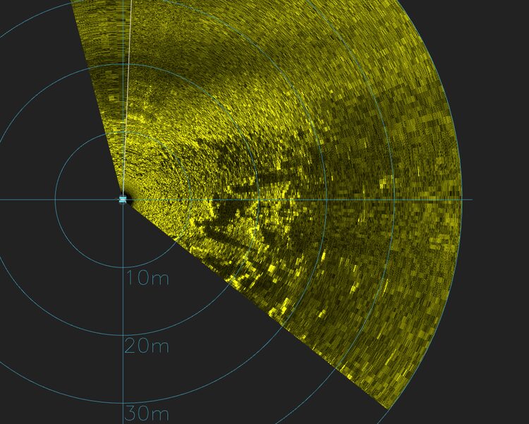 Sonar mosaic of the north tire reef