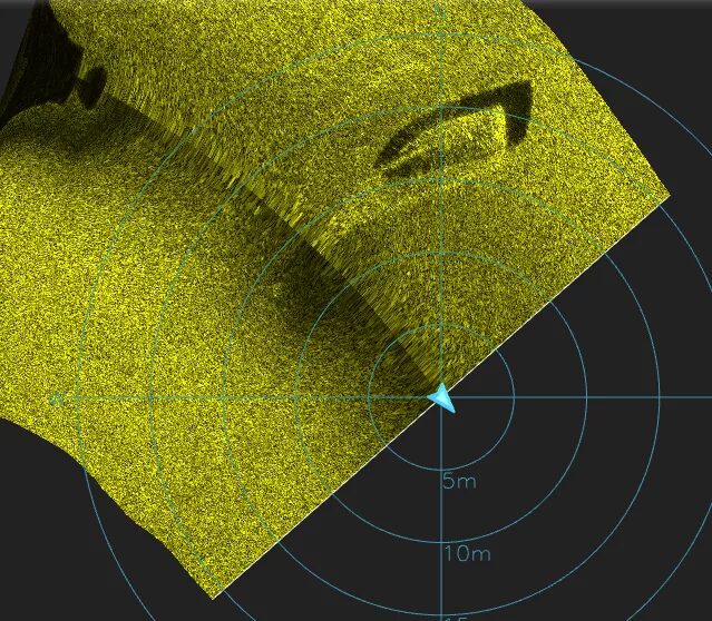 Side scan sonar image of Rumor Wreck